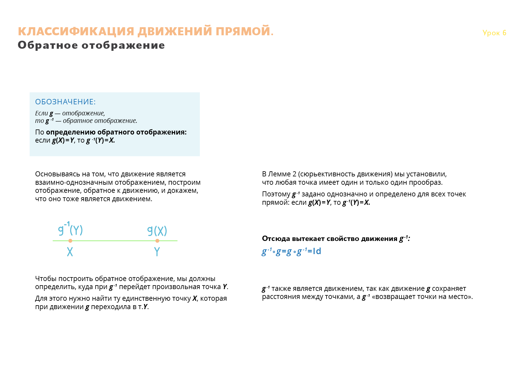 Обратное отображение. Условие обратного отображения. Обратное отображение единицы. Обратное отображение можно получить, если:.