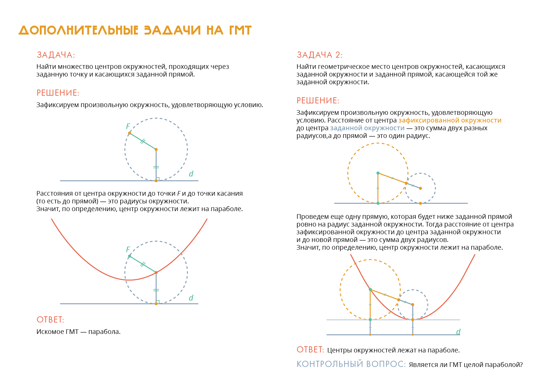 Метод гмт в задачах на построение презентация